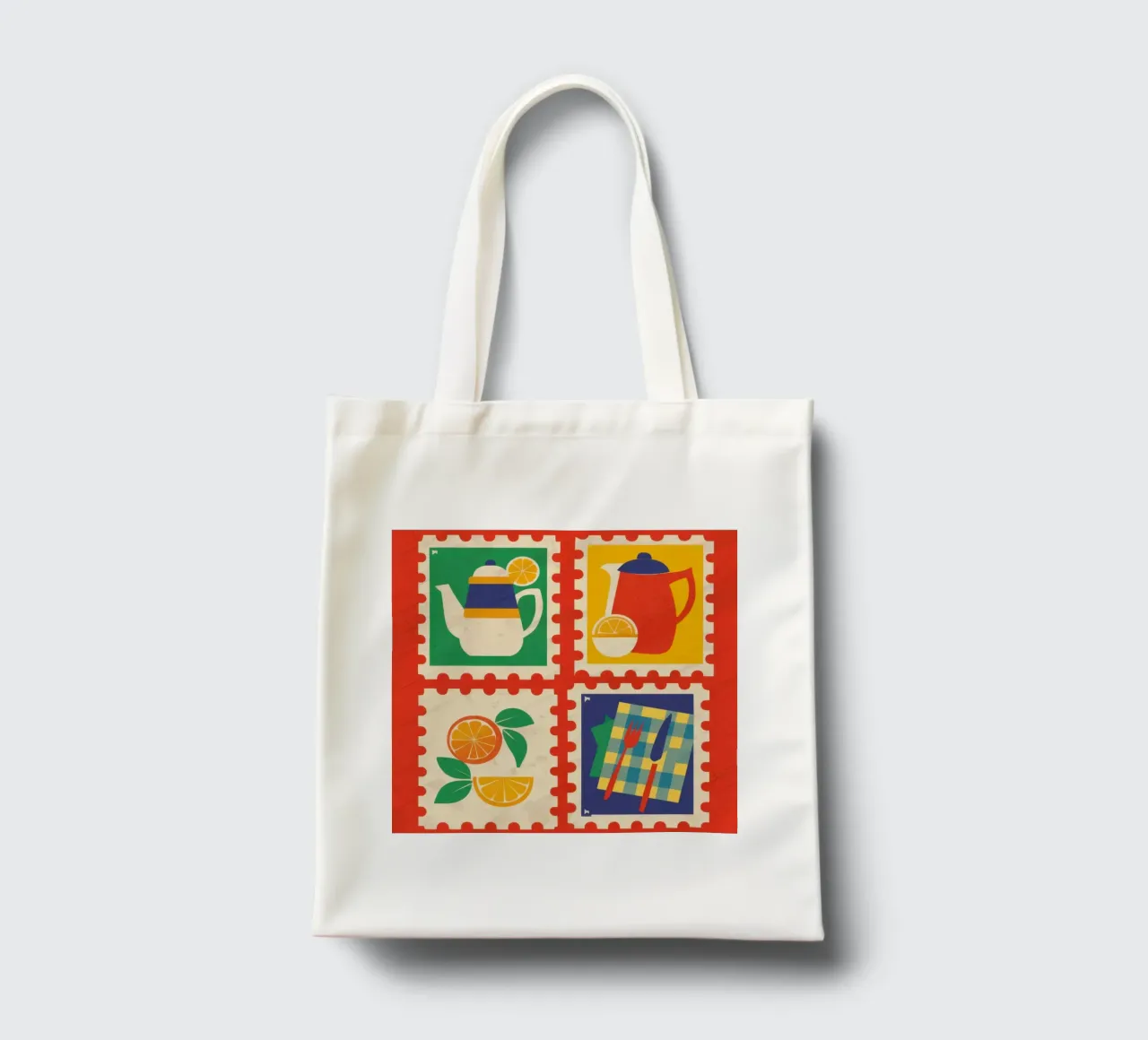 Collezione di francobolli Pop Art borsa in juta da Irish Strokes