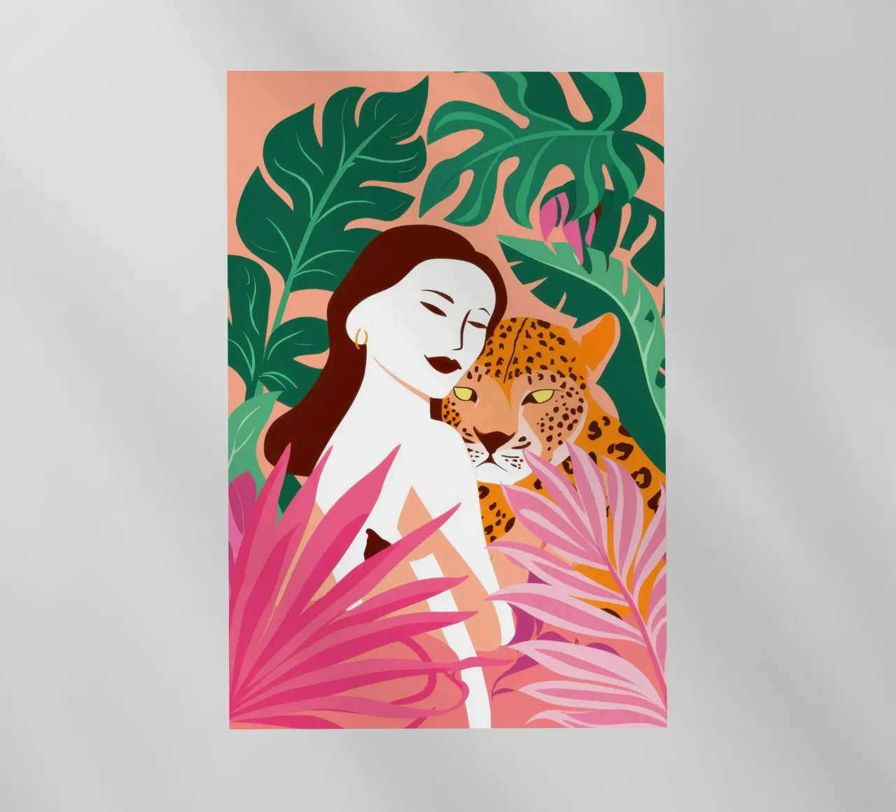 La donna e il suo leopardo pellicola backlit da Thistle Bloom