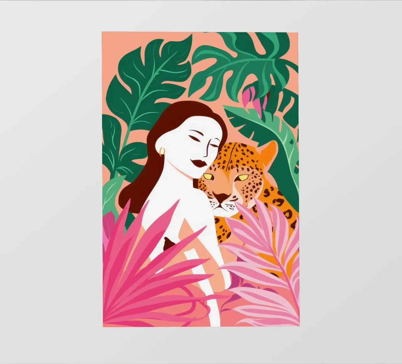 La donna e il suo leopardo pellicola backlit da Thistle Bloom