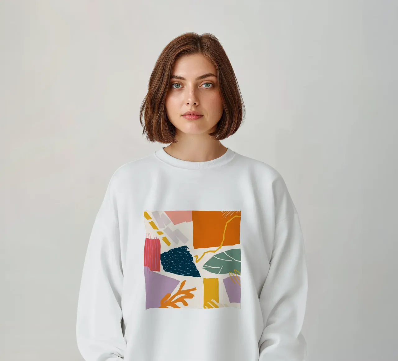 Collage di forme frantumate felpa da Obs Canvas