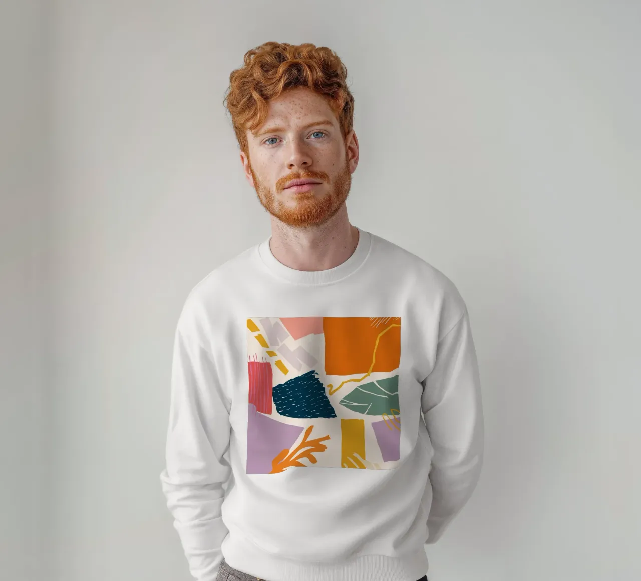 Collage di forme frantumate felpa da Obs Canvas