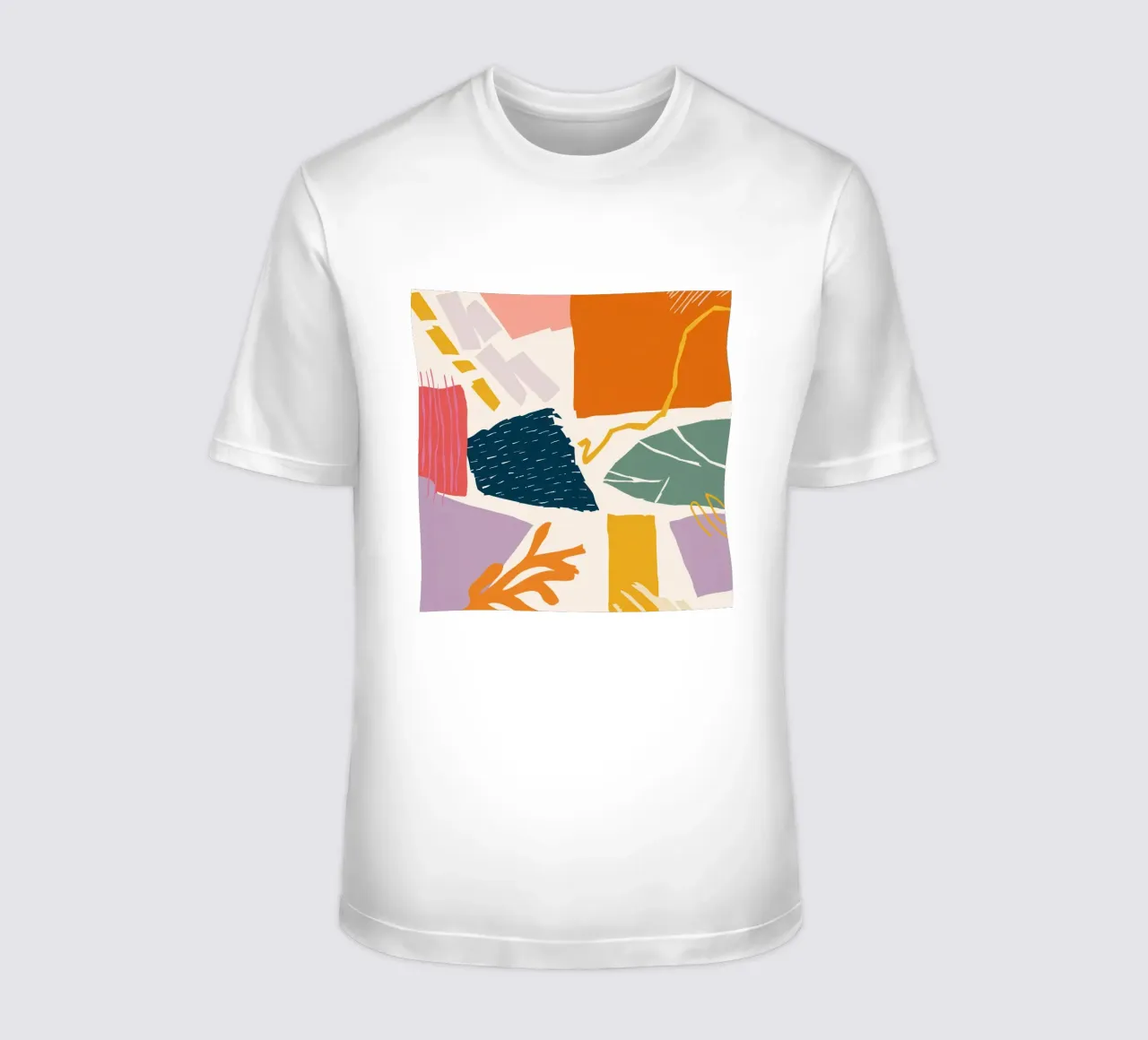 Collage di forme frantumate t-shirt da Obs Canvas