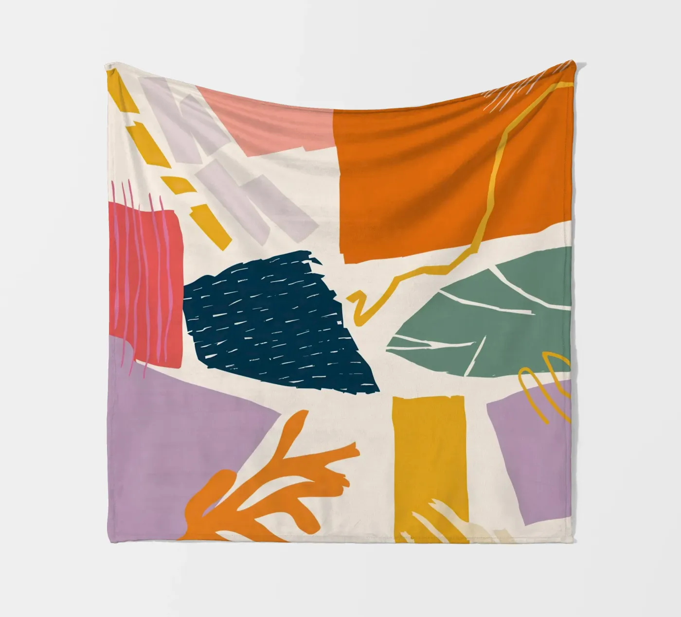 Shattered Form Collage fleecedeken van Obs Canvas