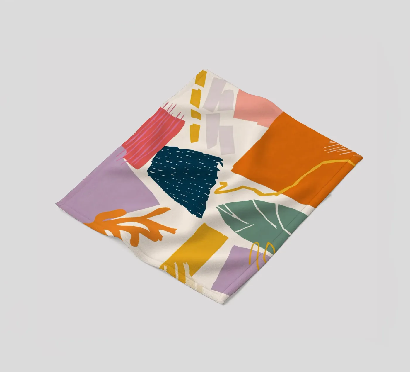 Shattered Form Collage fleecedeken van Obs Canvas