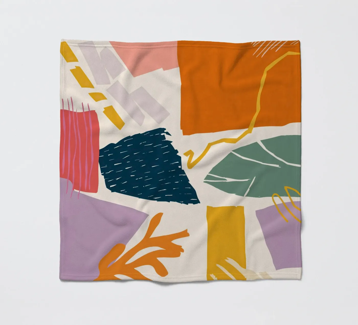 Shattered Form Collage fleecedeken van Obs Canvas