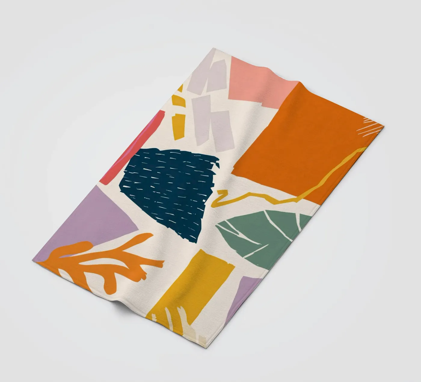 Shattered Form Collage fleecedeken van Obs Canvas