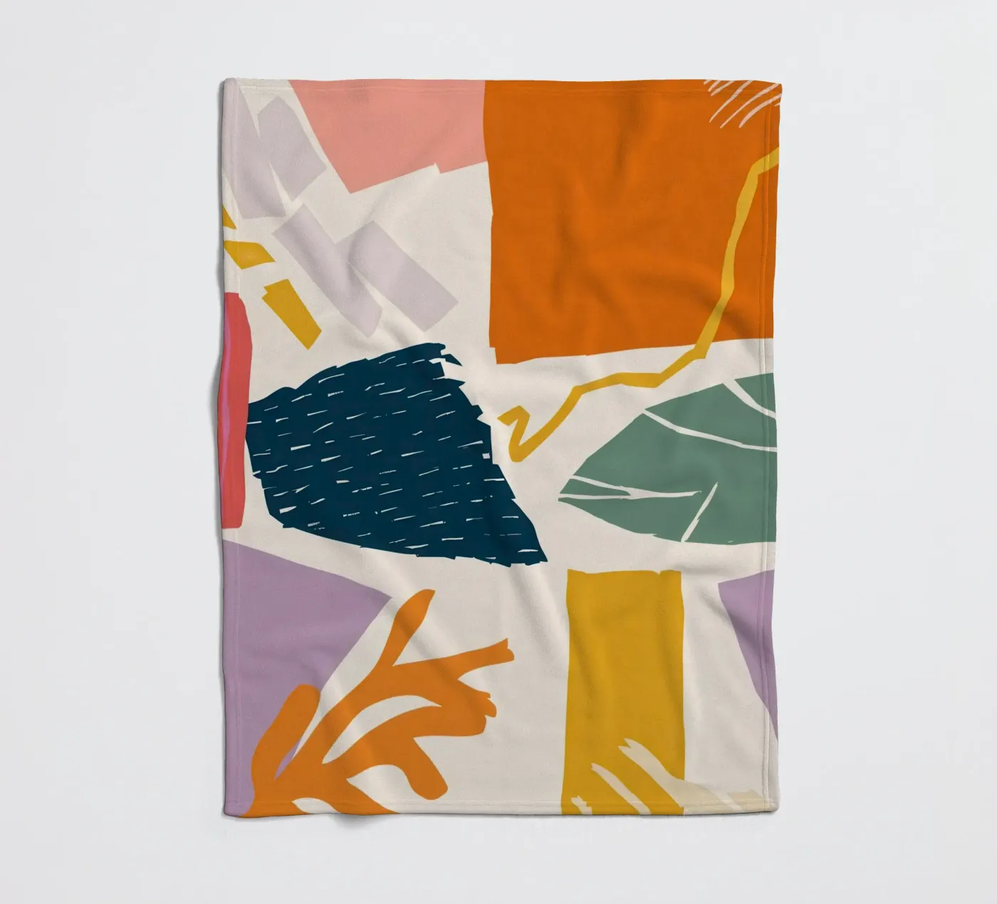 Shattered Form Collage fleecedeken van Obs Canvas