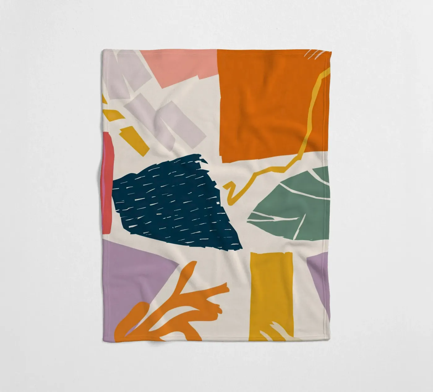 Shattered Form Collage fleecedeken van Obs Canvas