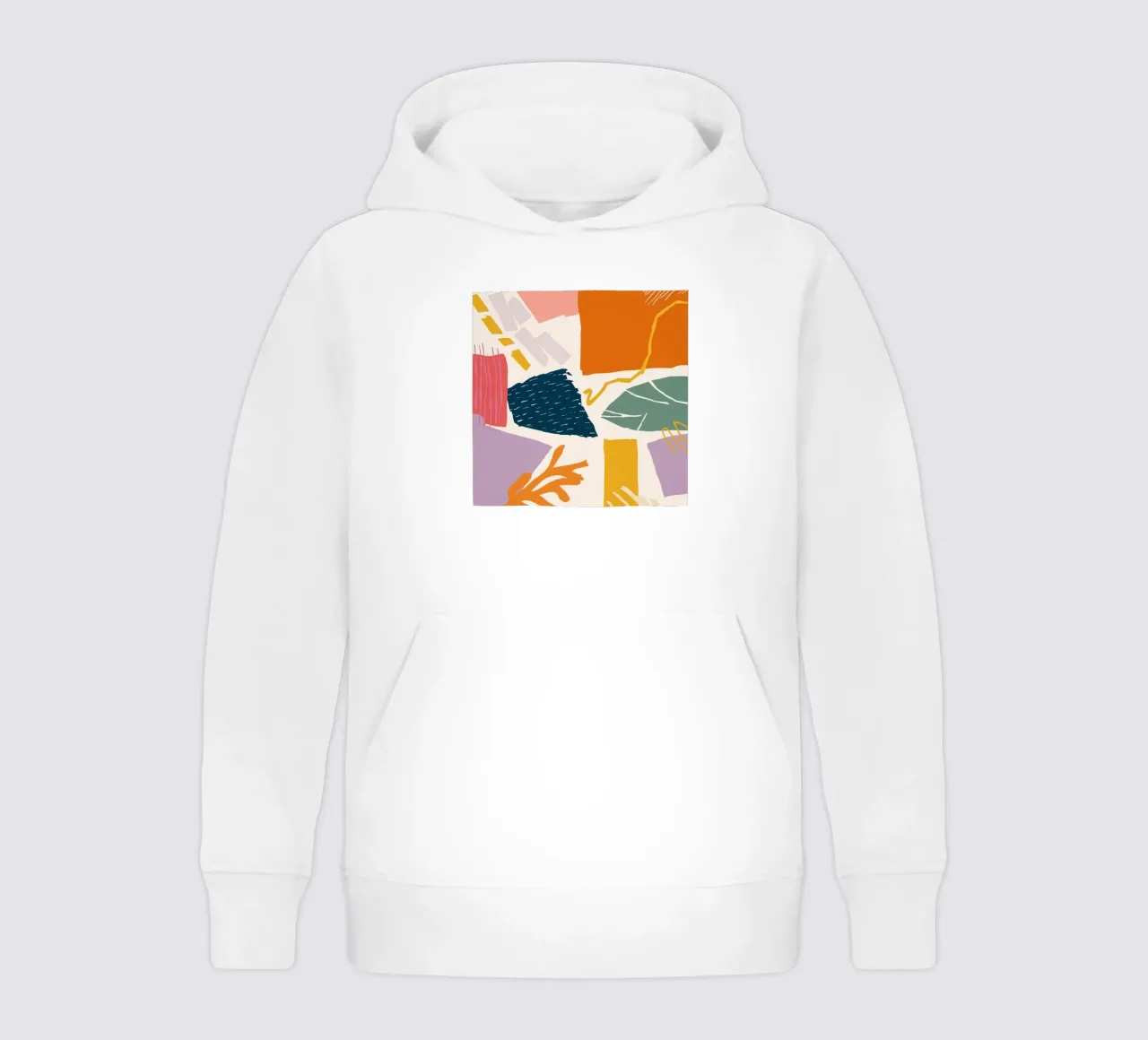 Collage di forme frantumate felpa bambino con cappuccio da Obs Canvas