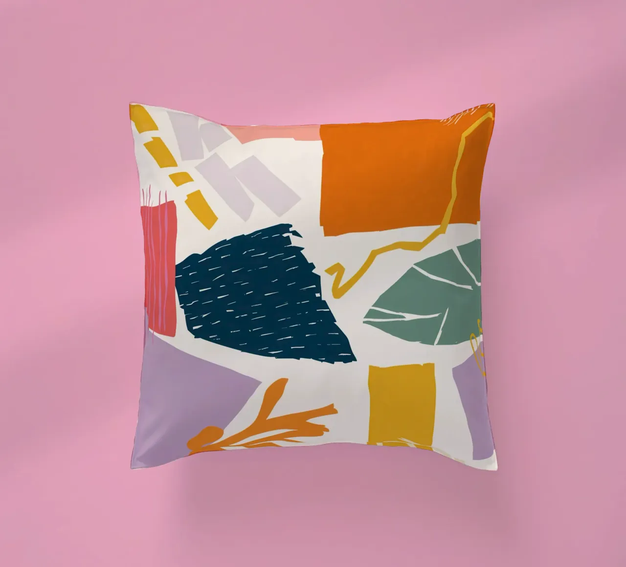 Collage di forme frantumate cuscino da Obs Canvas