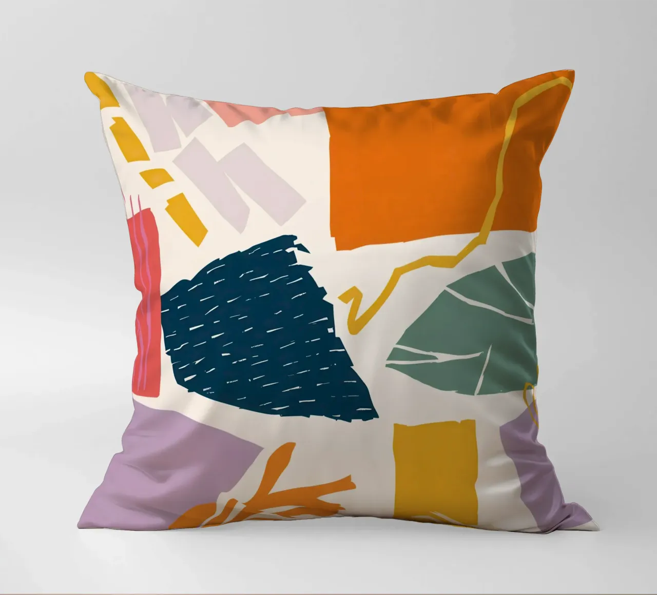 Collage di forme frantumate cuscino da Obs Canvas