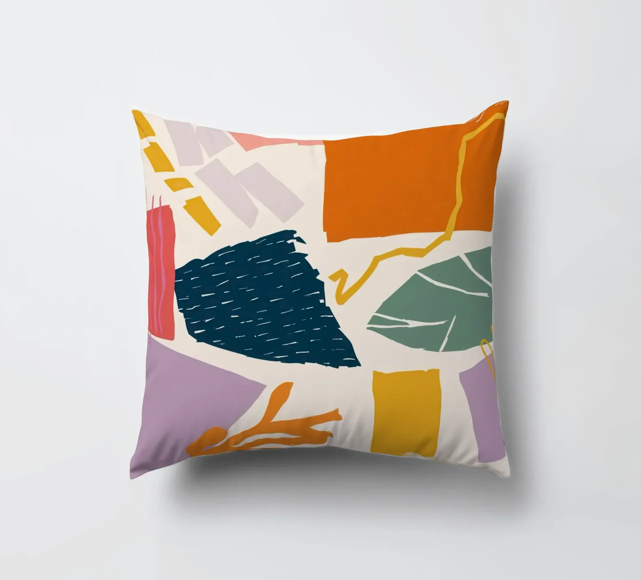 Collage di forme frantumate cuscino da Obs Canvas