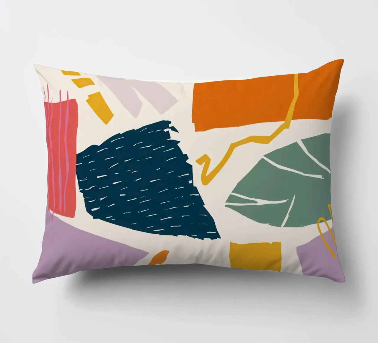 Collage di forme frantumate cuscino da Obs Canvas