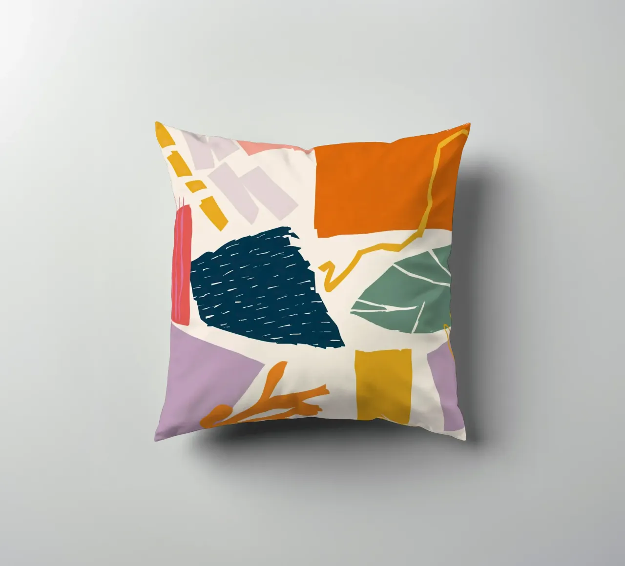 Collage di forme frantumate cuscino da Obs Canvas