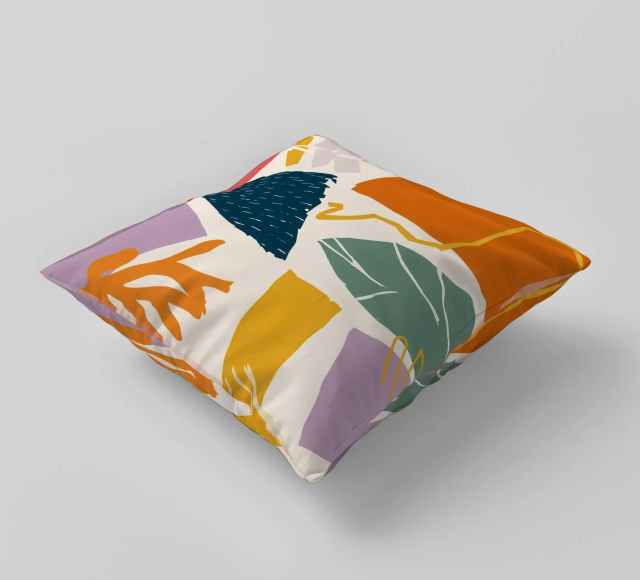 Collage di forme frantumate cuscino da Obs Canvas