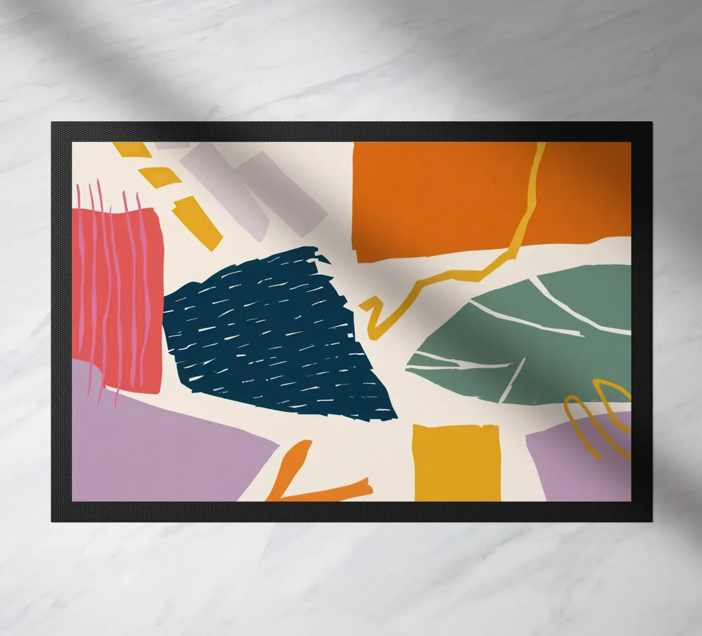 Versplinterde vorm collage deurmat van Obs Canvas