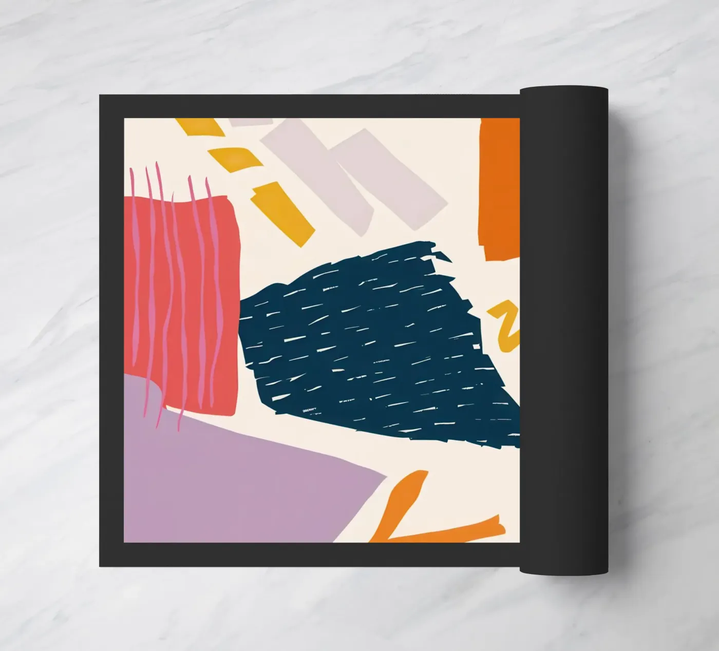 Versplinterde vorm collage deurmat van Obs Canvas
