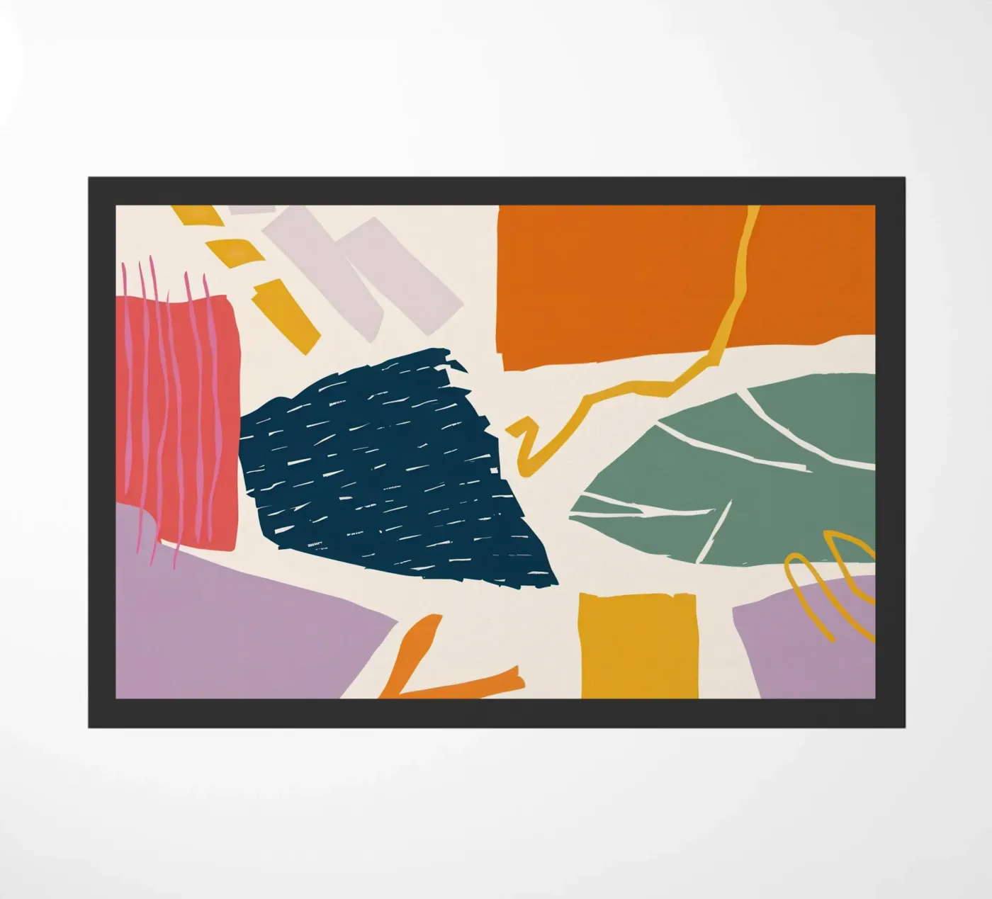 Versplinterde vorm collage deurmat van Obs Canvas