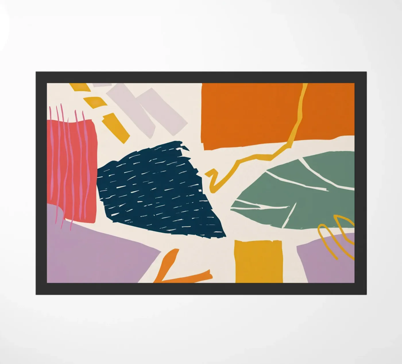 Versplinterde vorm collage deurmat van Obs Canvas