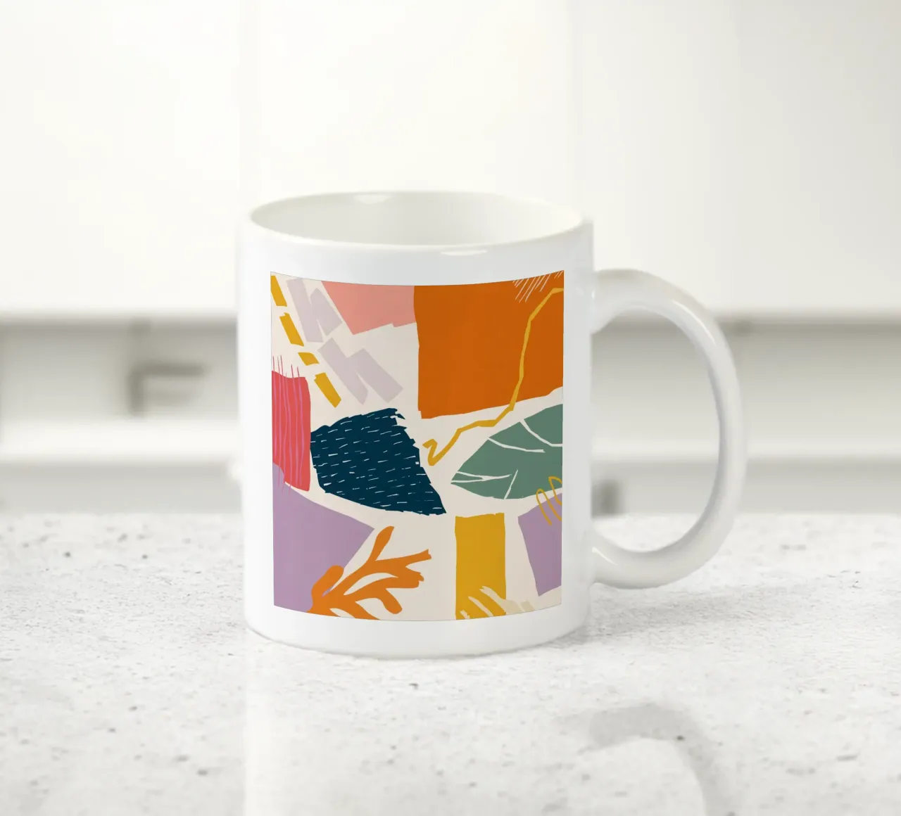 Collage di forme frantumate tazza in ceramica da Obs Canvas