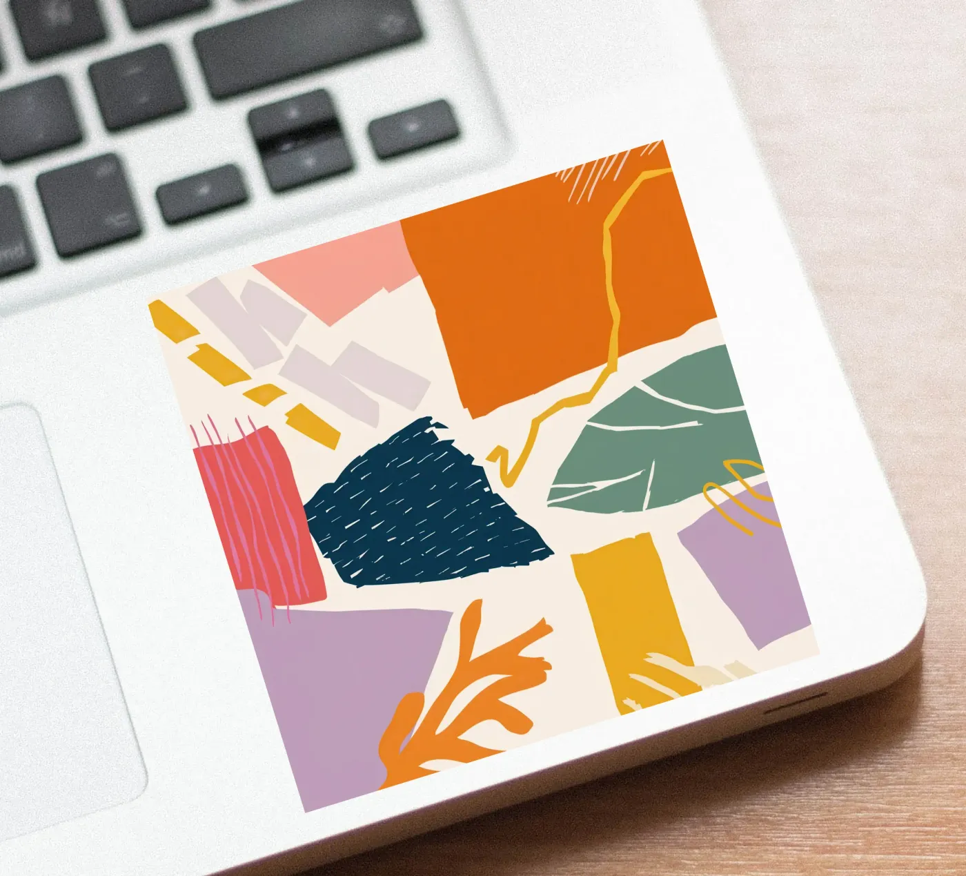 Versplinterde vorm collage sticker van Obs Canvas