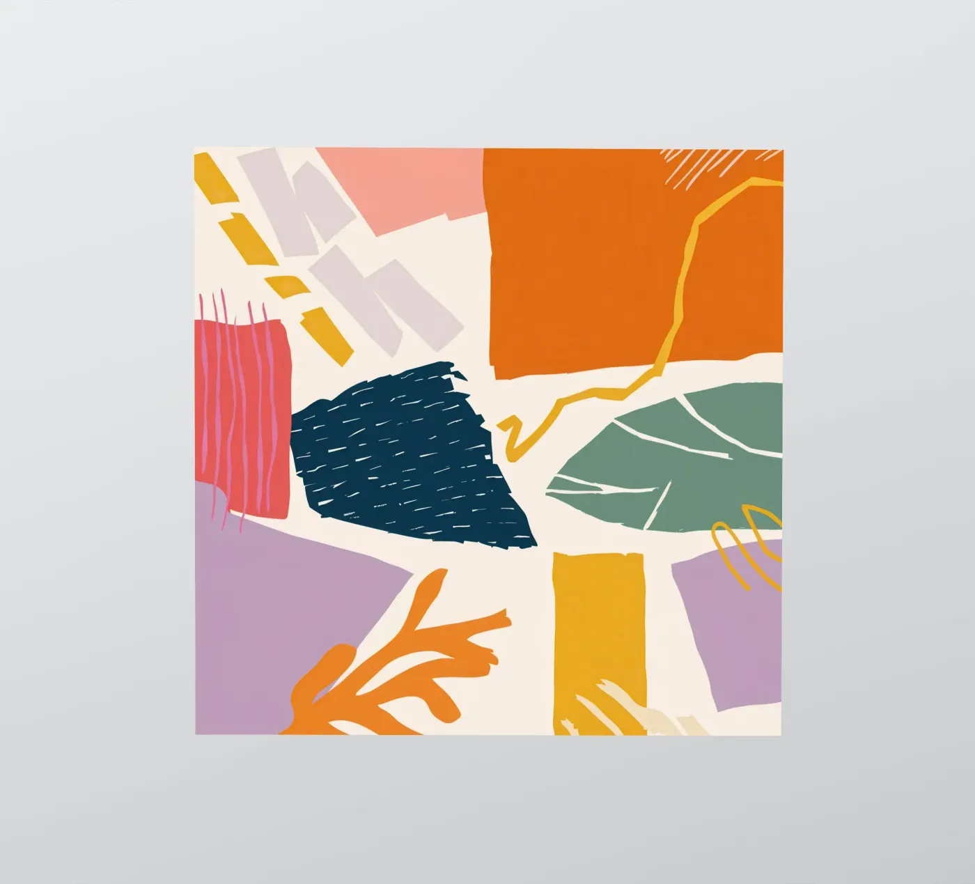Versplinterde vorm collage sticker van Obs Canvas