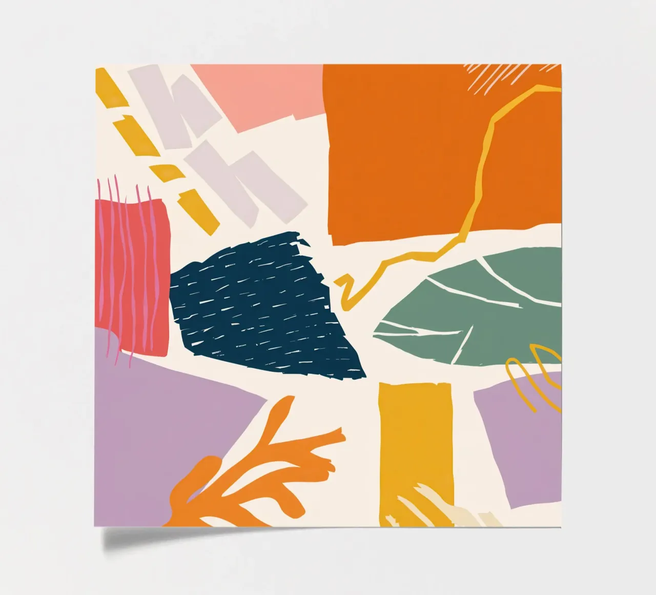 Collage di forme frantumate foglio adesivo da Obs Canvas