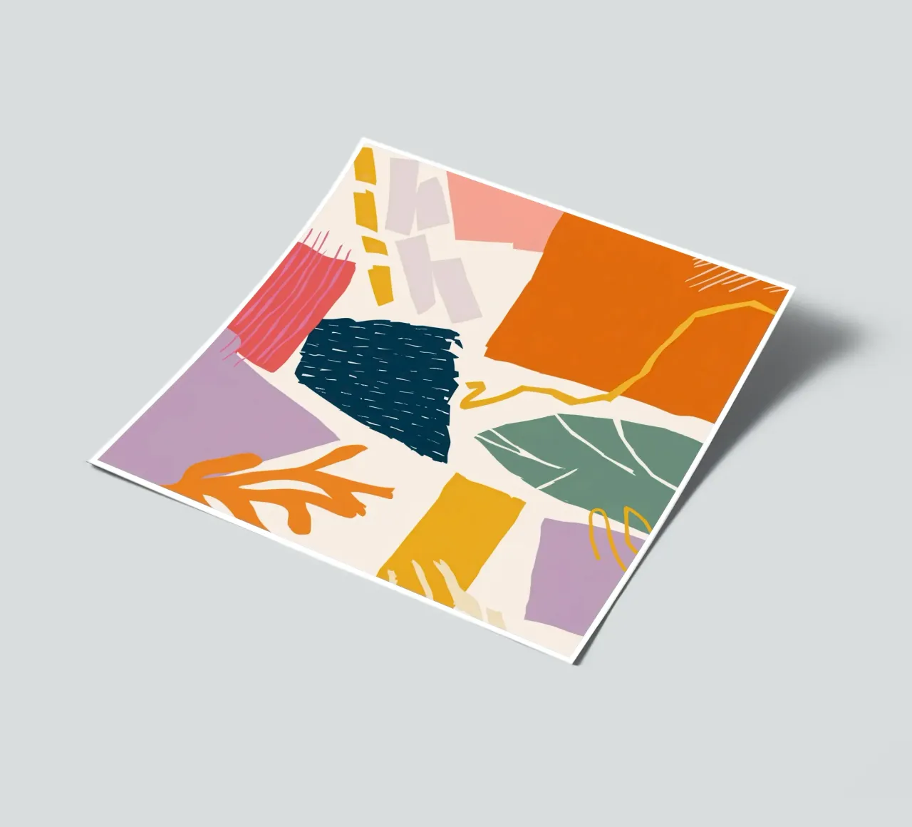 Collage di forme frantumate foglio adesivo da Obs Canvas