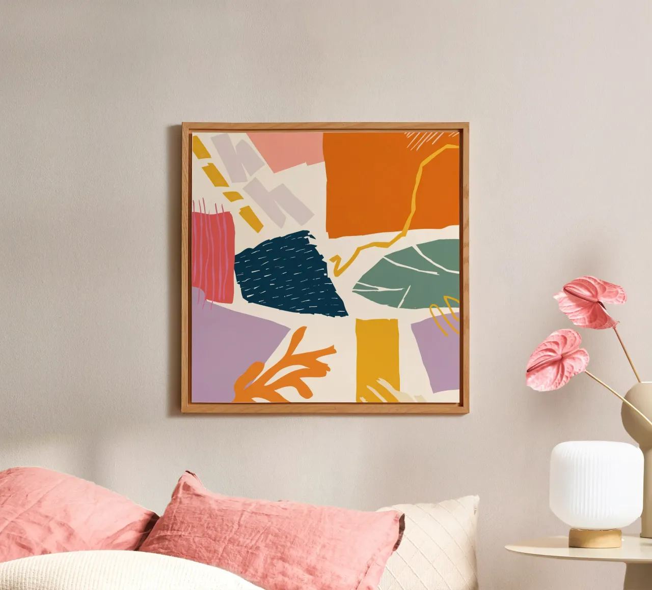 Zerschmetterte Form Collage Alu-Dibond von Obs Canvas