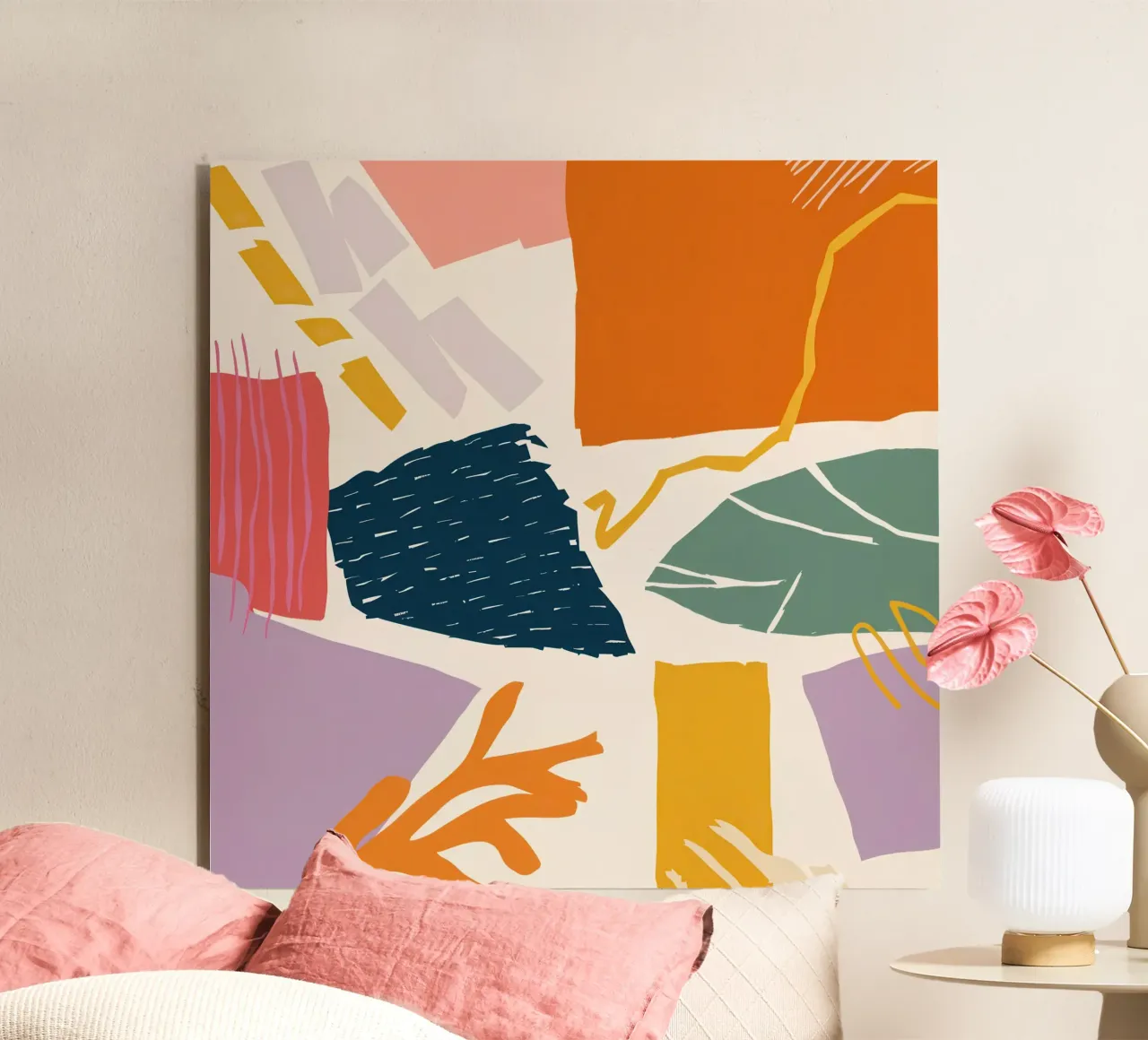 Zerschmetterte Form Collage Alu-Dibond von Obs Canvas