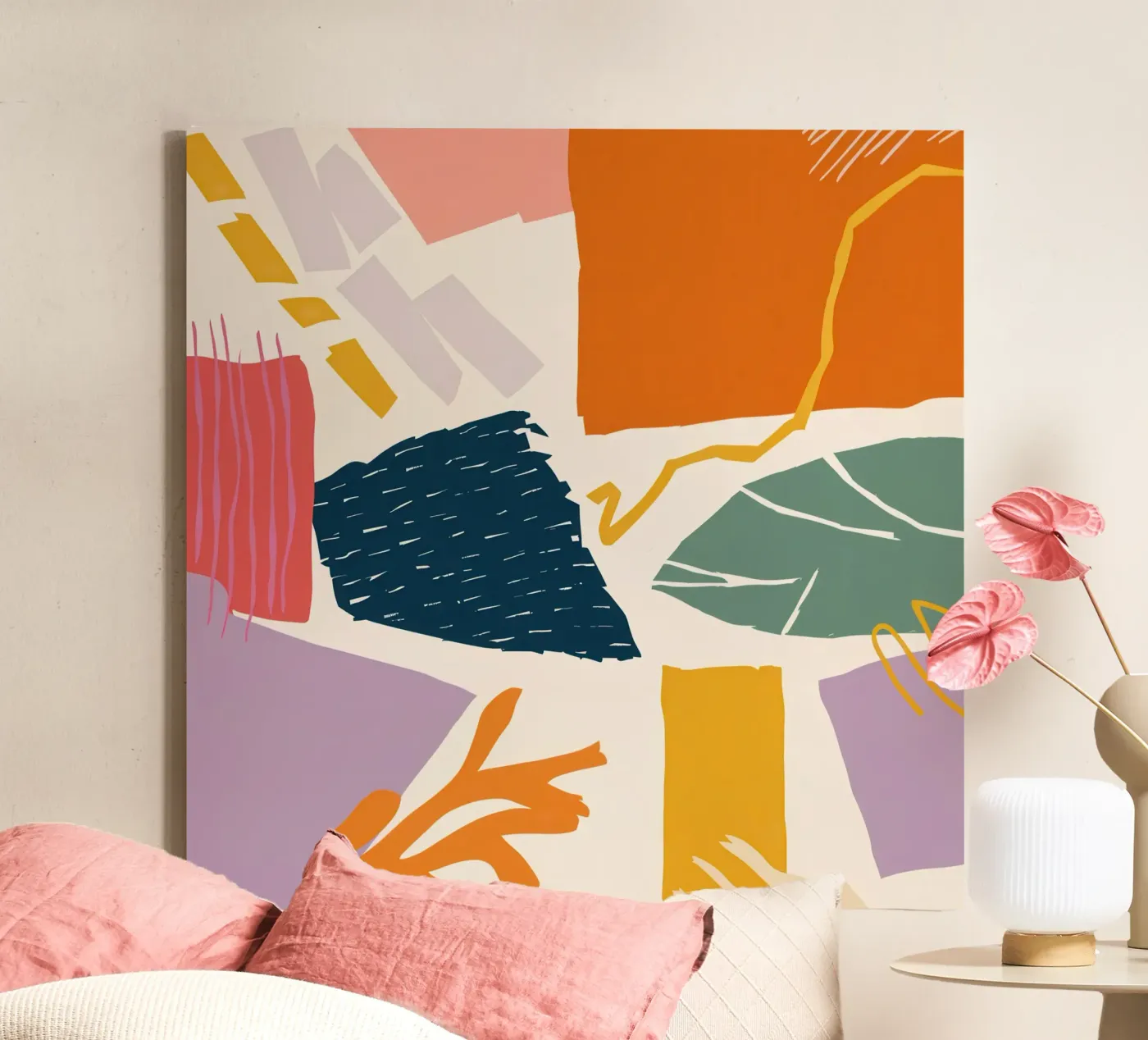 Collage di forme frantumate tela da Obs Canvas