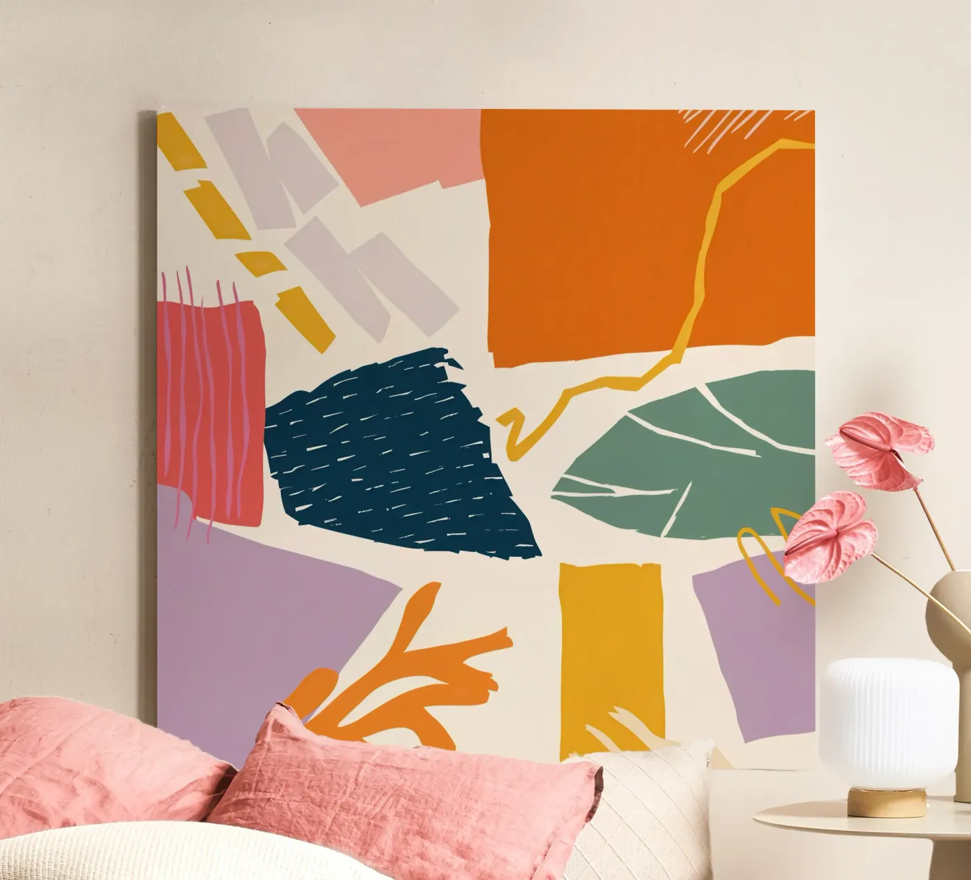Versplinterde vorm collage canvas van Obs Canvas