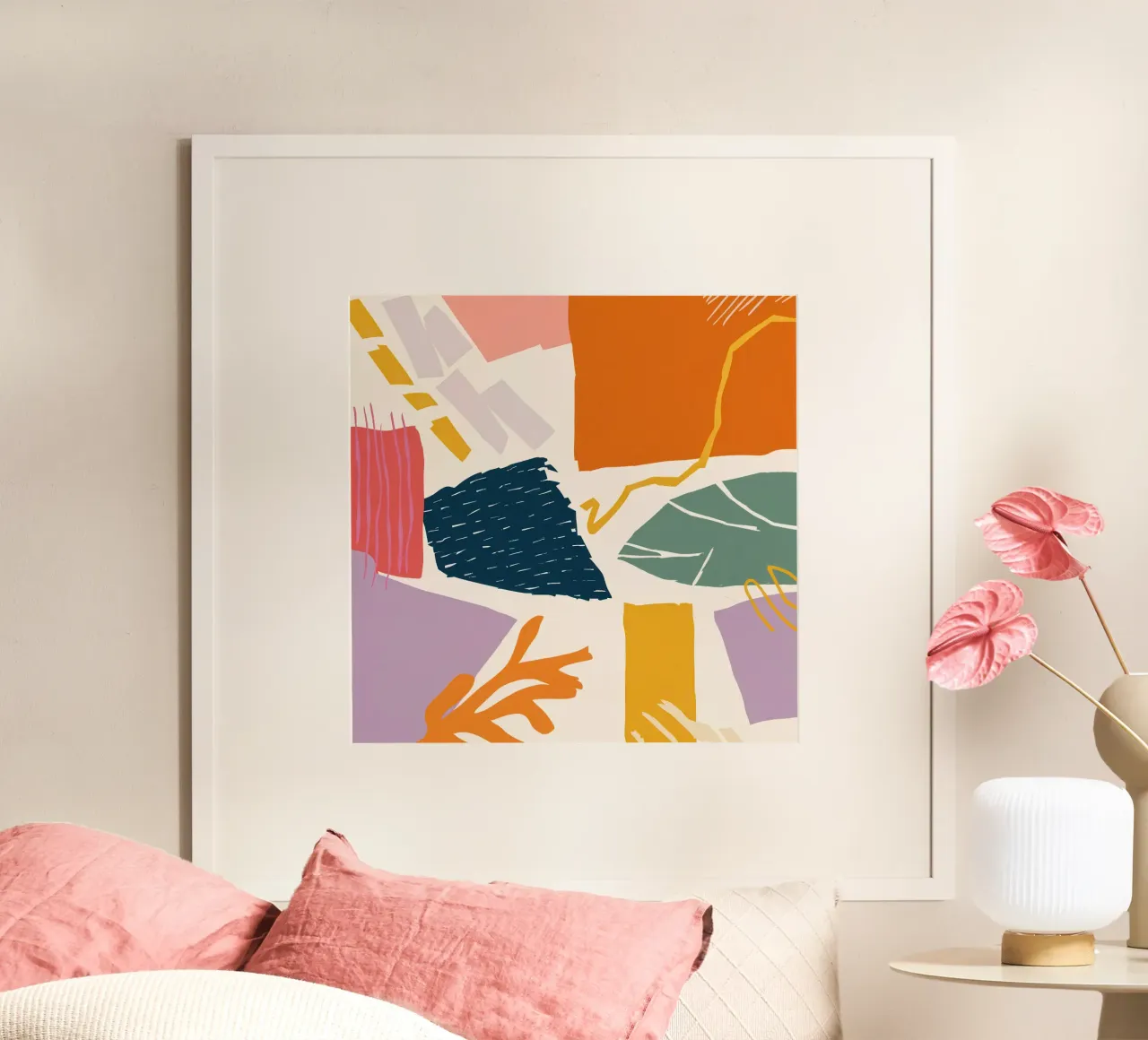 Collage di forme frantumate poster da Obs Canvas