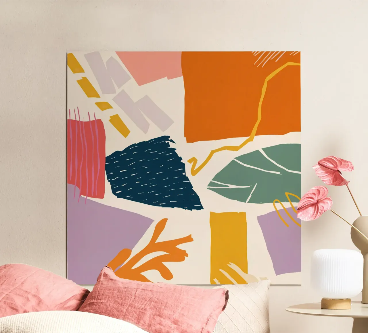 Collage di forme frantumate poster da Obs Canvas