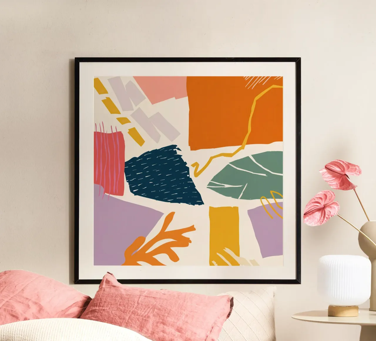 Collage di forme frantumate poster da Obs Canvas