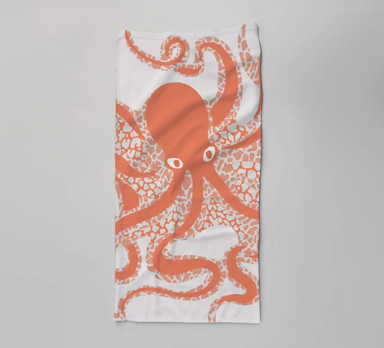 Coral Abstract Octopus towel by Asha Designs