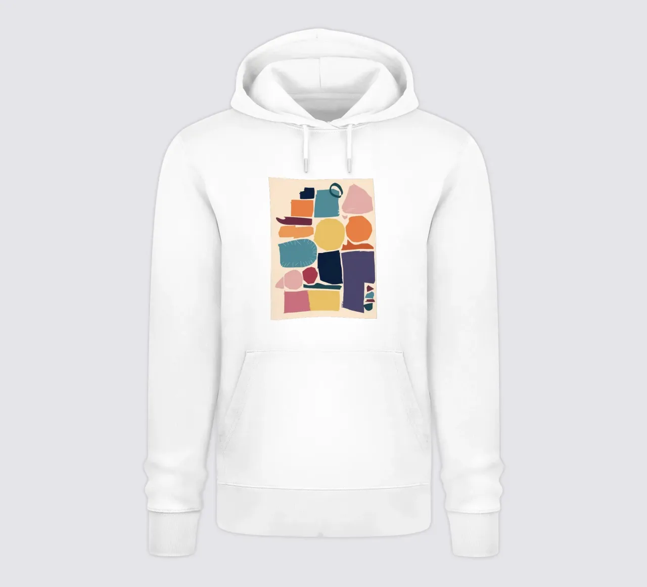 Mosaico di forme gioiose felpa con cappuccio da Trace Brush