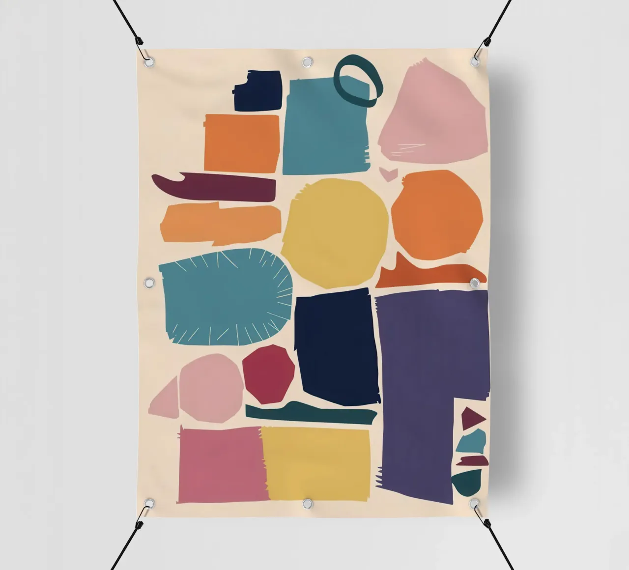 Mosaico di forme gioiose telo in pvc da Trace Brush
