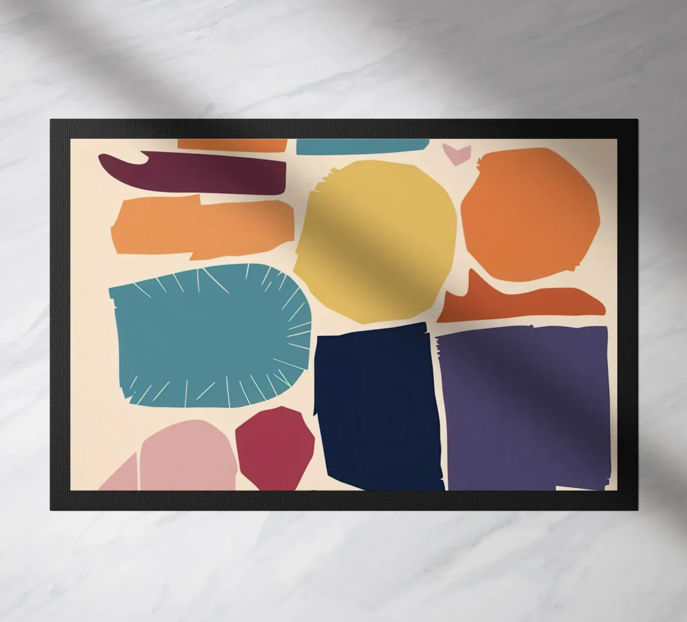 Mosaico di forme gioiose zerbino da Trace Brush