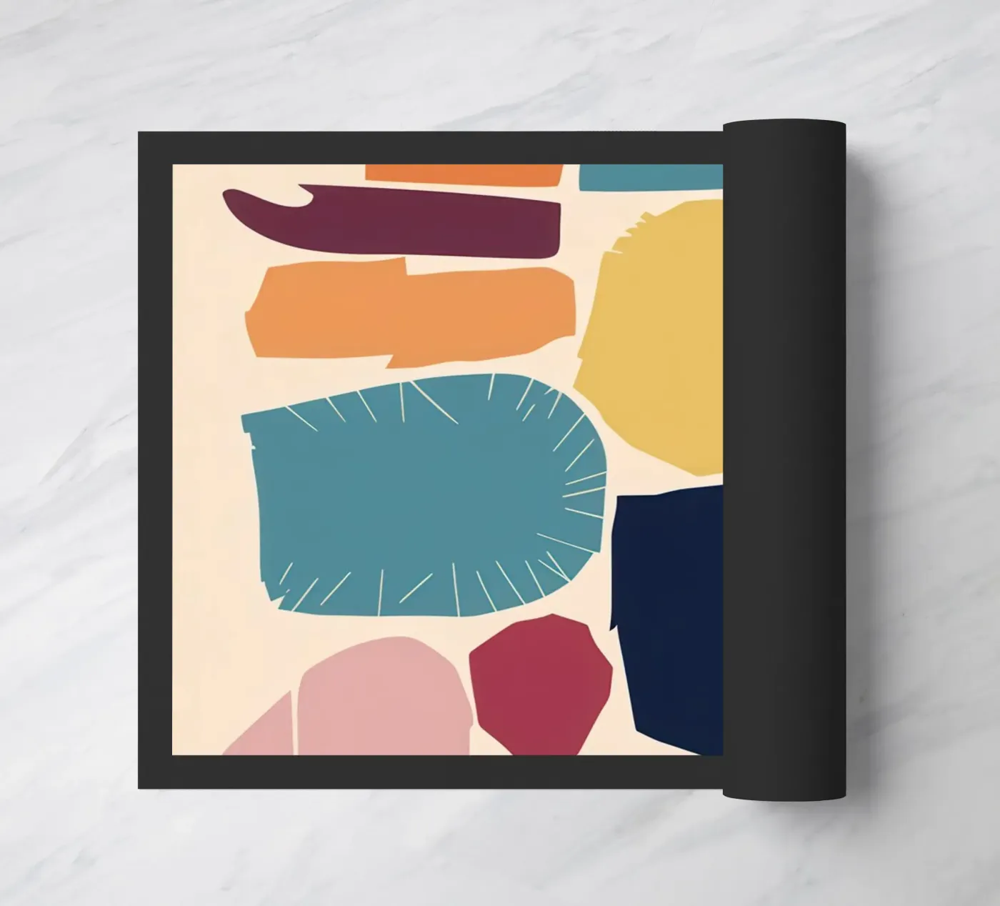 Mosaico di forme gioiose zerbino da Trace Brush