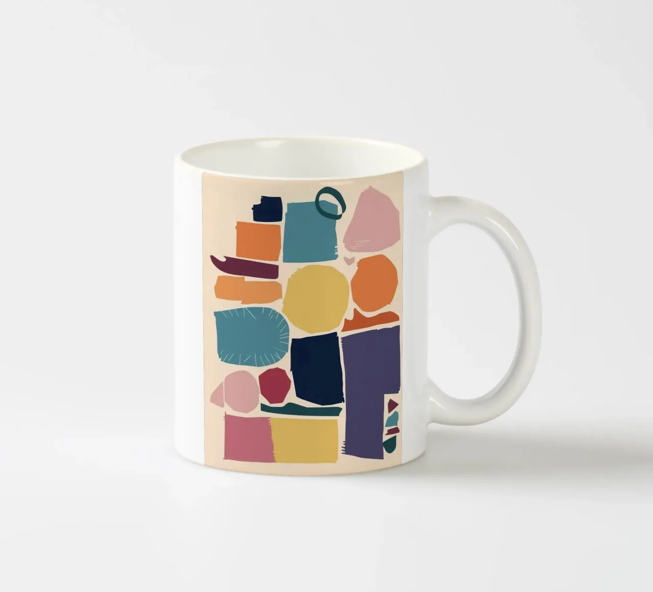 Mosaico di forme gioiose tazza in ceramica da Trace Brush