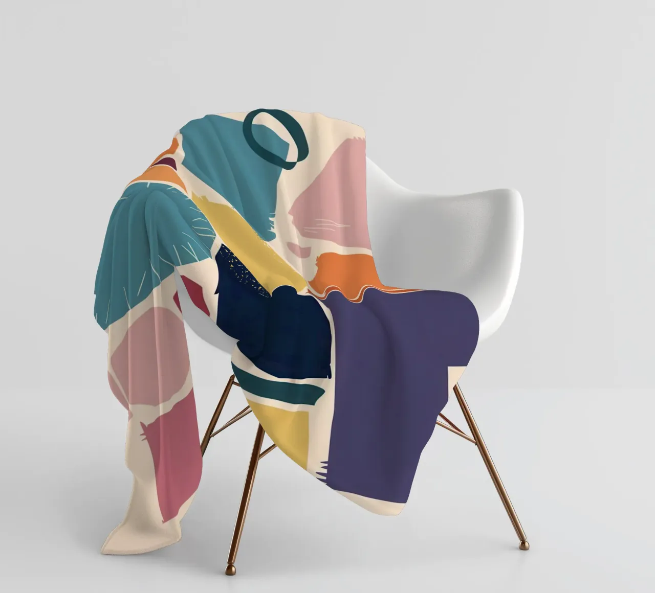 Mosaico di forme gioiose coperta in pile da Trace Brush