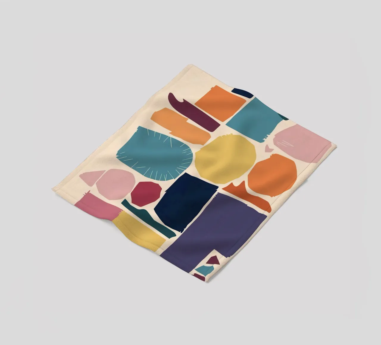 Mosaico di forme gioiose coperta in pile da Trace Brush