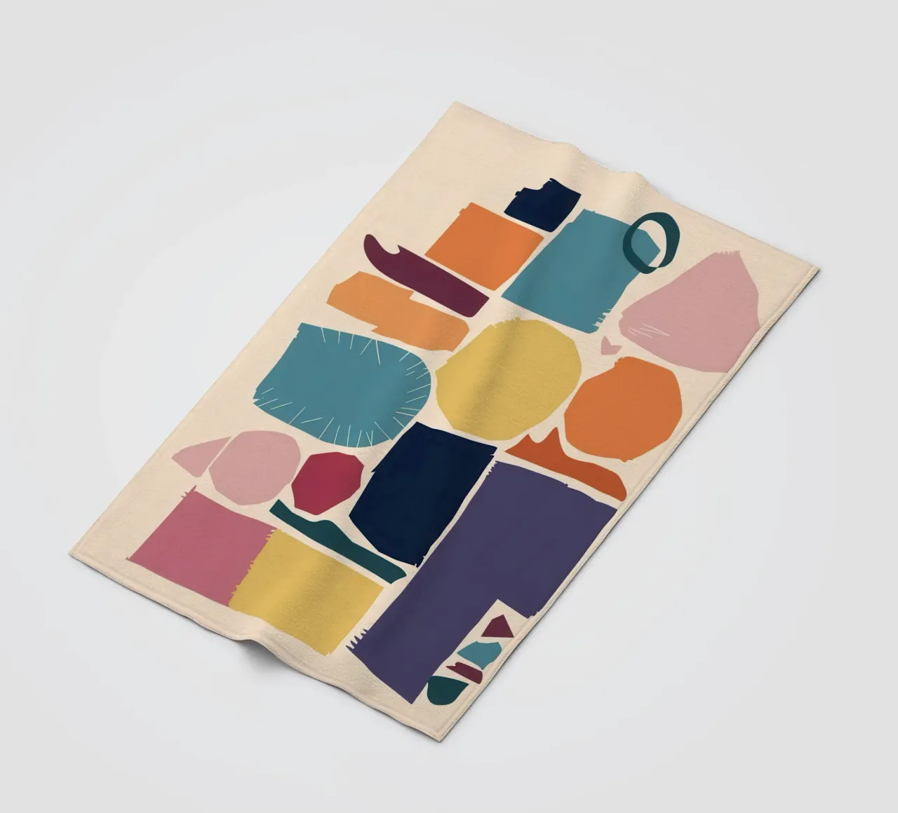 Mosaico di forme gioiose coperta in pile da Trace Brush