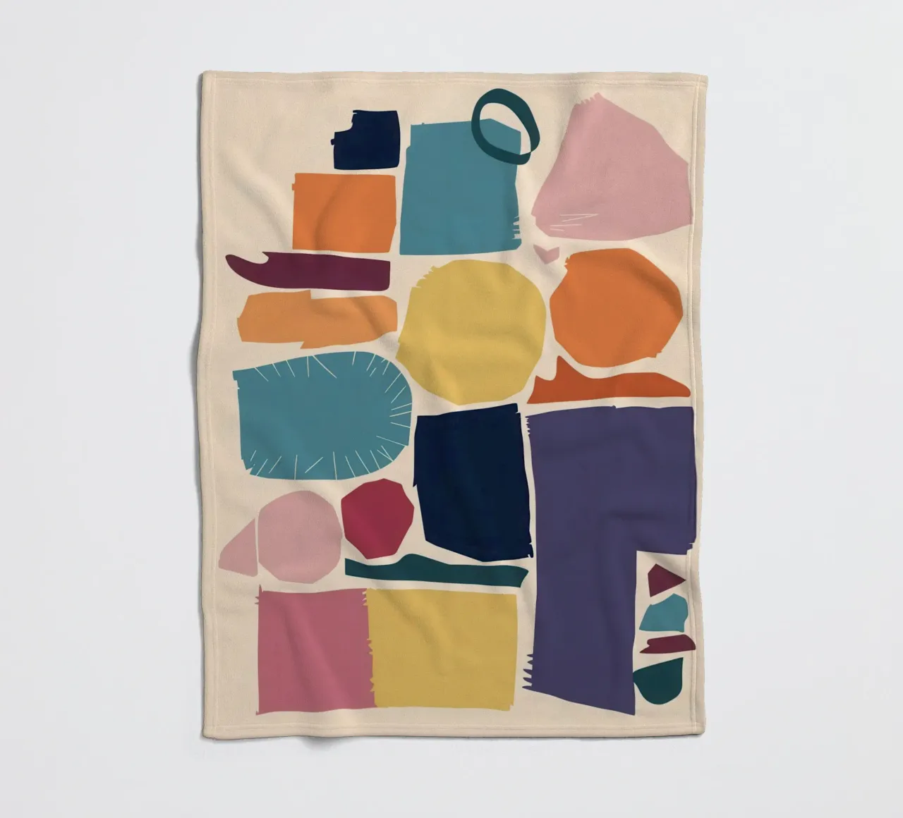 Mosaico di forme gioiose coperta in pile da Trace Brush