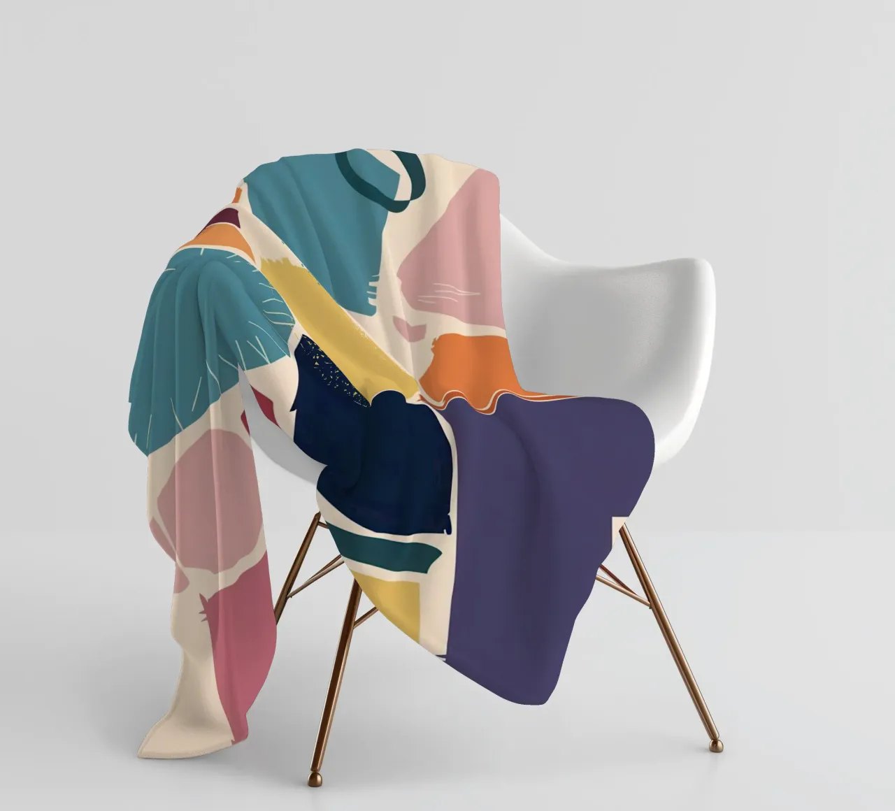 Mosaico di forme gioiose coperta in pile da Trace Brush