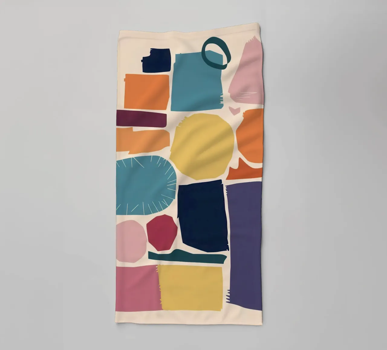 Joyful Shape Mosaic towel by Trace Brush