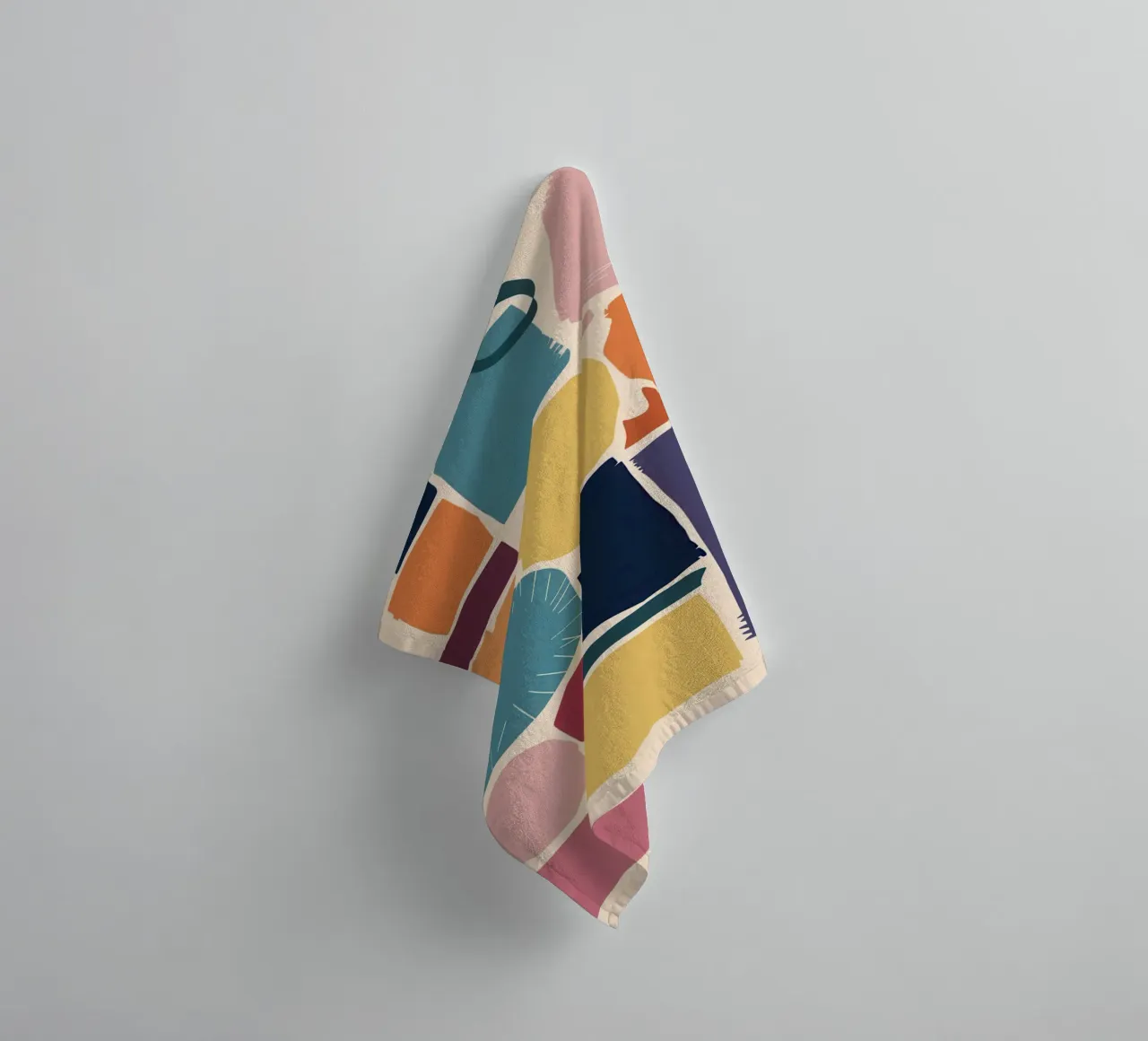 Joyful Shape Mosaic towel by Trace Brush