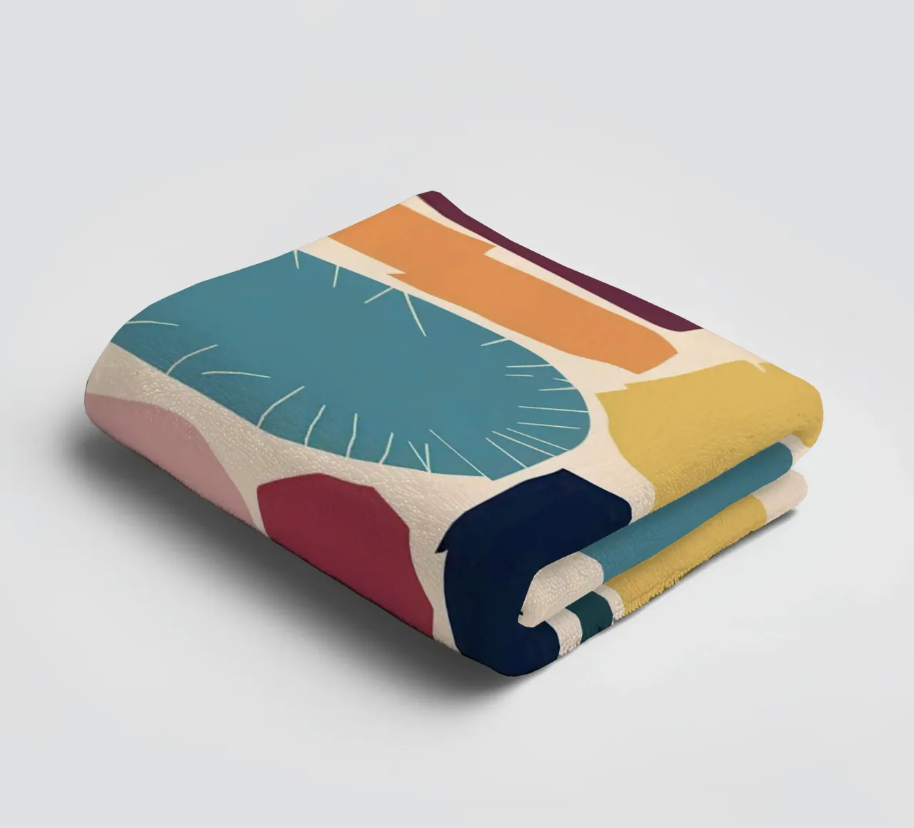 Joyful Shape Mosaic towel by Trace Brush