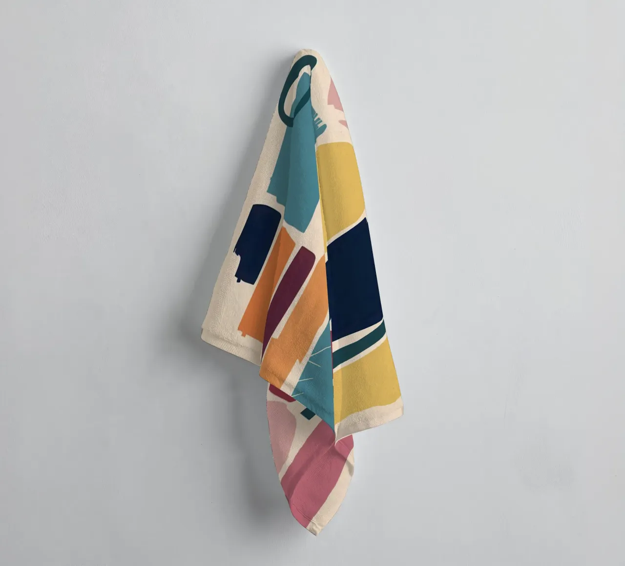 Joyful Shape Mosaic towel by Trace Brush